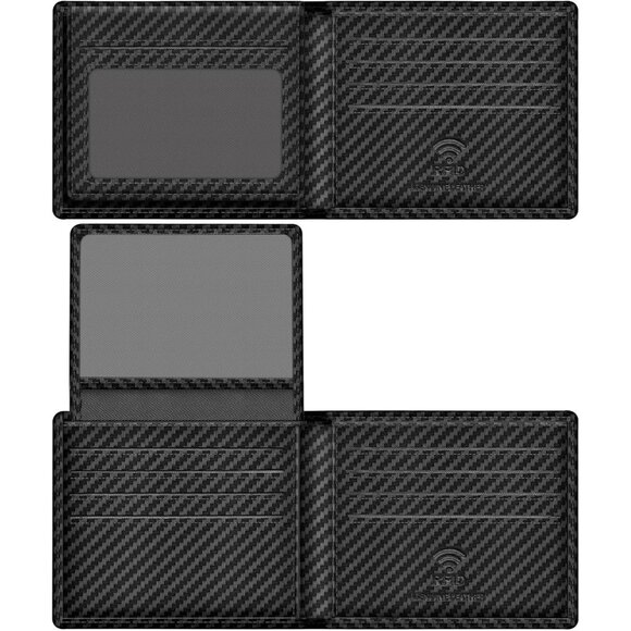 ⚡Travelambo Men Weaved Black Genuine Leather Handmade Bifold Stylish Wallets - Picture 9 of 9